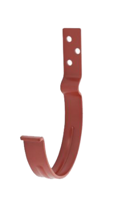Детальное фото крюк крепления желоба короткий с комплектом крепления l-66, сталь, d-150 мм, красный, aquasystem