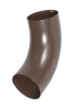 Детальное фото колено трубы универсальное 72 гр, сталь, d-90 мм, коричневый, aquasystem