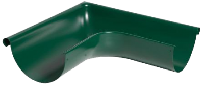 Детальное фото угол желоба внешний 90 гр, сталь, d-125 мм, зеленый, aquasystem